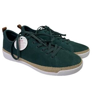 Ryka Olyssia Green Suede Lace-Up Sneakers Shoes NEW Women’s Size 9